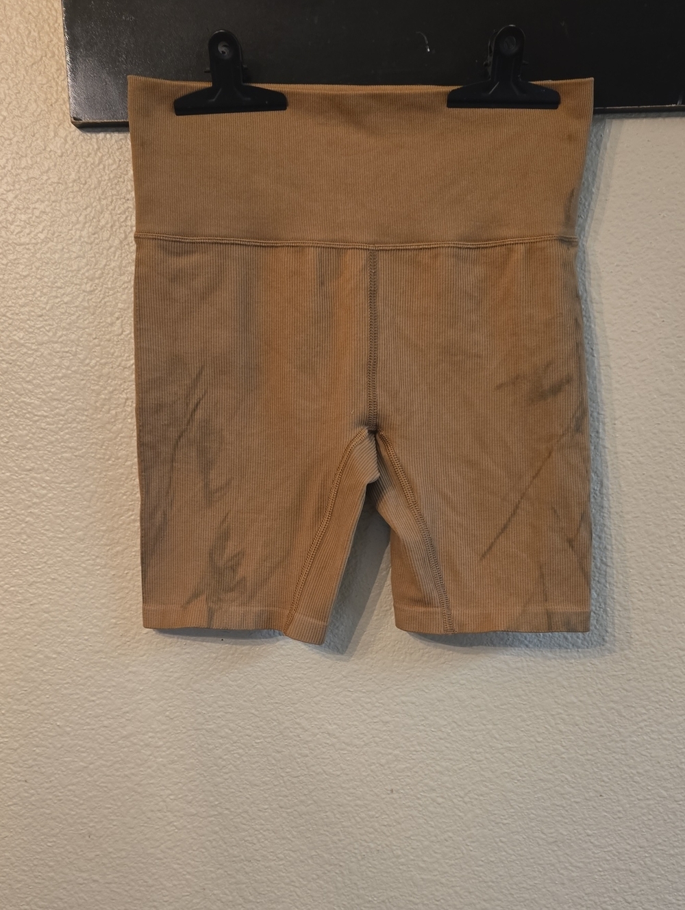 DSG Tan Ribbed High-Waist Athletic Biker Shorts